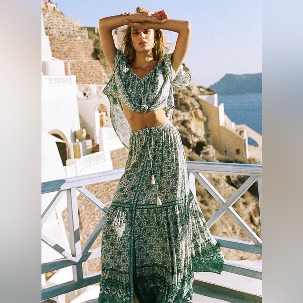 Spell Kombi Flutter Top In Sage - image 2